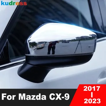 Espelho do lado da Tampa Para Mazda CX9 CX-9 2017-2022 2023 Carbono Porta do Carro do Lado do Asa Espelho Retrovisor Tampas de Acessórios do Exterior