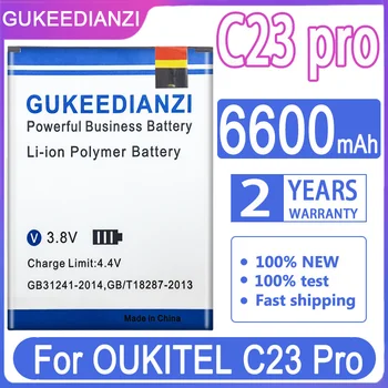 GUKEEDIANZI 6600mAh Bateria de Substituição Para OUKITEL C23 Pro C23Pro