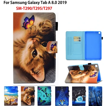 Bonito de Proteção Pintado na Funda para Samsung Galaxy Tab 8,0 A8 2019 Caso de Cobertura de SM-T290 SM-T295 de 8 polegadas Suporte para Tablet Capa TPU Shell