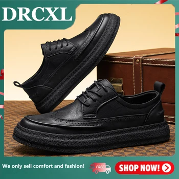 DRCXL Homens Casual de Couro, Sapatos Formais, Sapatos de Luxo Plataforma de Elevação Sapatos Size38-44