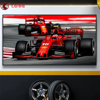 DIY Diamante Pintura de F1 da Ferrari um Carro de Corrida de Strass Diamante Mosaico Completo Broca de Ponto de Cruz, feito a mão Hobby