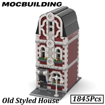 Antiga Casa de Estilo do Modelo Modular de Edifícios da Cidade de MOC Tijolos de Construção de Brinquedos Brinquedos Educativos Para Crianças Presentes