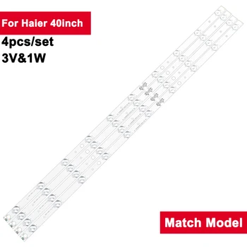 4Pcs/set Haier 40inch 777mm Retroiluminação LED TV Tira a Haier 10LED HL-10400A28-1001S-01 LED-42Q5D,DLED40YEKJ,TDE4074W LED42HD320