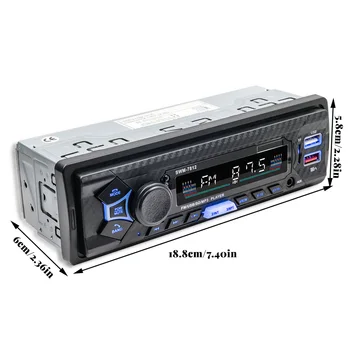 Automotivo MP3 Universal 12V compatível com Bluetooth Dual USB, Carregamento Rápido e a Função de Rádio Chamadas Mãos-livres Leitor de Música