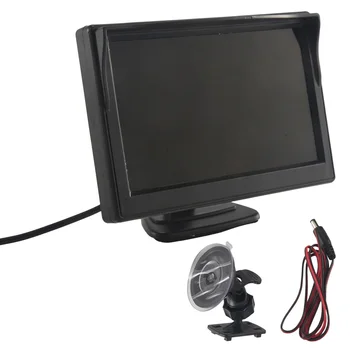 5 Polegadas 800 x 480 TFT LCD HD Monitor de Tela com Dupla cantoneira de Suporte para o Carro de Cópia de segurança/Câmera de Visão Traseira/DVD/Leitor de Multimédia