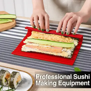 Sushi Cortina de Rolo Profissional Rolo de Sushi Maker Silicone Criar Rolos de Sushi DIY Alimentos Rolando Arroz Rolando Criador de Bolo de Rolo Pad