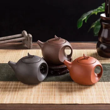Bule de chá Roxo tacho de Barro, Pote Único Manual de Kung Fu Bule de Cerâmica, Filtro de Pequeno Bule de Chá de cerâmica de chá