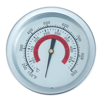 150 a 900F Bimetálico Medidor de Temperatura para Churrasqueira Fumante Poço Termóstato do Forno Termômetro Digital de Cozinha, CHURRASCO Ferramenta de 2,36 pol