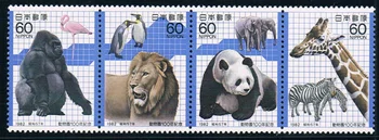 4 PCS/Set Japão Selos postais, 1982, Animal, Selos Originais Reais Carimbo para a Coleta, MNH