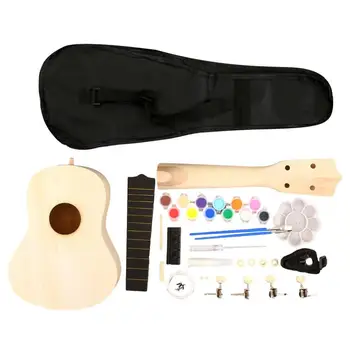 Faça o Seu Próprio Ukulele Kit Portátil de um Instrumento Musical de Brinquedos De DIY Interessante Ukulele Kit de Construção de Instrumento Com Completo