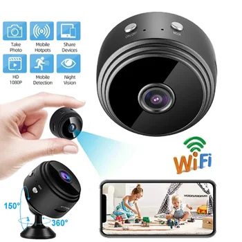 A9 Mini Câmera sem Fio wi-Fi de Monitoramento de Segurança de 1080P HD e Proteção de Monitor Remoto de Câmaras de Vídeo Vigilância Inteligente para Casa
