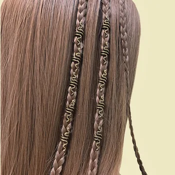 Estilo étnico acessórios de cabelo, conjunto de liga de cobra dreadlocks laço de cabelo