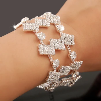 Moda Charme Pulseiras de Prata 925 AAAAA Cristal de Zircão Mulheres Pulseira de Casamento Noivado de Luxo, Jóias de Diamante H014