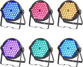6PCS Mini DJ de Luz Par 60x3W RGB Par Pode Lavar Luzes LED Slim de Iluminação de Palco Super Brilhante DMX 512 para o disco BarParty de Casamento