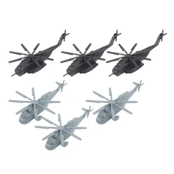 6Pcs Lutador de Brinquedo Favores do Partido para o Menino Menina Educacional com Móveis de Hélice, Micro Paisagem de Peças de Pequena Coleção de Helicóptero
