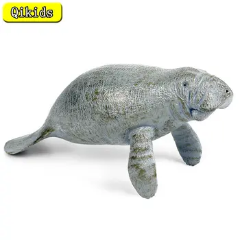 Novos Realistas de Animais marinhos Sólido de Simulação de peixe-boi Figuras ABS Ações Figuras de Modelos de Recolha de Brinquedos Educativos Para Crianças