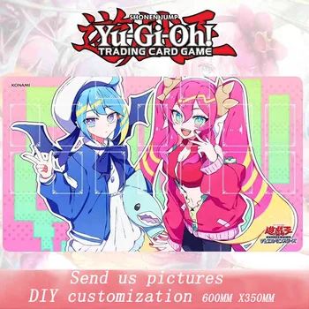 Yugioh Playmat Anime Yu-Gi-Oh! Figuras Viver☆Twin Lil-la Ki-sikil OCG TCG Cartão de Tapete de Mouse Pad de Negociação de Cartão de Jogo de Tabuleiro com Tapete de 60X35CM