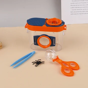 Novo 1 conjunto de Erro Visualizador de Insetos Lupa Observador Kit Caixa de Criança o Desenvolvimento da Aprendizagem Brinquedos