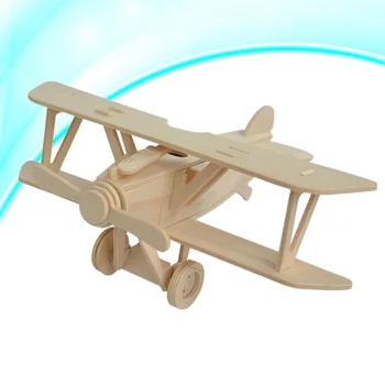 Intrigado com o Pacote de Aviões de Madeira Puzzle 3D Modelo de Avião Quebra-cabeça para Construir e para a Decoração