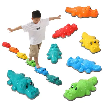 Crianças De Crocodilo Equilíbrio Pedra Montessori Brinquedos De Integração Sensorial De Formação De Brincar Ao Ar Livre Atividades Sociais Da Paróquia De Esportes Brinquedos