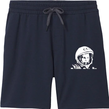 Novo Unisex Shorts Yuri Gagarin Homenagem Soviética Astronauta Shorts 100% Algodão Premium CCCP Vostok Shorts