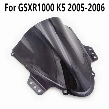 Para GSXR1000 K5 Vento Deflectore pára-Brisas Spoiler Acessórios convenção Preto Transparente Ajuste GSXR 1000 2005-2006 pára-brisa