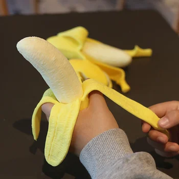 Simulação de Banana Alívio do Estresse Brinquedo de Descompressão Anti-ansiedade Puxar Squeeze Truque Brinquedos de Presente Engraçado para Crianças para Adultos
