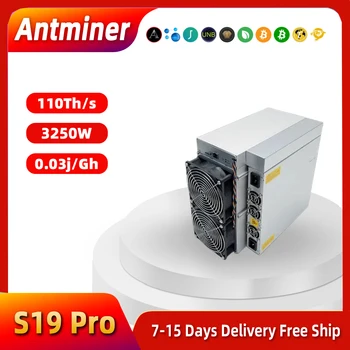 Mais Rentáveis Antminer S19 Pro Bitcoin Mineiro Com Fonte de Alimentação Bitmain Mineração SHA-256