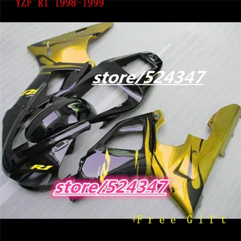 Ei-carenagens para definir 1998 1999 YZF-R1 de ouro preto YZF R1 98 99 personalizado completo kit de carenagem Yamaha