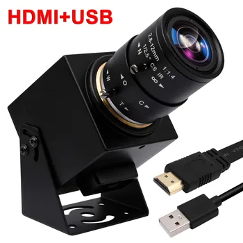 ELP 4K USB, HDMI da Câmera Manual Zoom Webcam IMX415 H. 265 30fps Mini Telescópio USB de Segurança da Web da Câmera para o Computador de Exibição do Monitor de