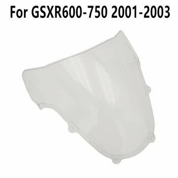Convenção Preto Transparente Para GSXR600 GSXR750 Ajuste GSXR 600 750 K1 2001-2002-2003 pára-brisa do Vento Deflectore pára-Brisas