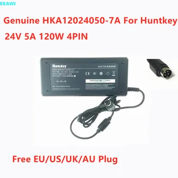Genuíno HKA12024050-7A 24V 5A 120W 4PIN Adaptador de CA Para Huntkey Fonte de Alimentação do Carregador