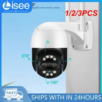1/2/3PCS 4K IP Câmera Dupla-Lente de 2,8 mm + 12mm wi-Fi Câmera do CCTV da Segurança da Cor de Visão Noturna de 8X e Zoom Digital de Vigilância CCTV