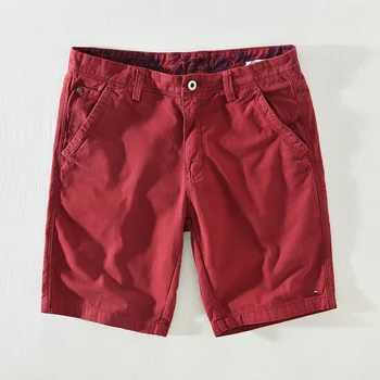 Bl5072 Verão Japão Estilo de Cor Sólida Casual Shorts de Carga de Roupas masculinas Moda Bonito High Street Simples Solta Calças Cáqui