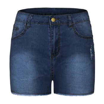 Vintage Rasgado Shorts Jeans Desfiado Troncos de Cintura Alta, Calças de Streetwear Mulheres de Shorts Dailywear Férias Pantalones Cortos 2023