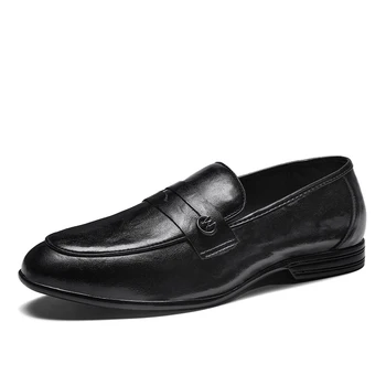 Novo preguiçoso sapatos masculinos casuais grossa sola antiderrapante sapatos 2023 artesanal sapatos ao ar livre respirável sapatos