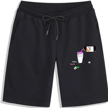 Shorts masculinos os Homens de Preto do verão do Algodão Hip Hop Homens Shorts de Impressão shorts para os homens, Derramando Magra Homens Brancos Shorts (S) 034459
