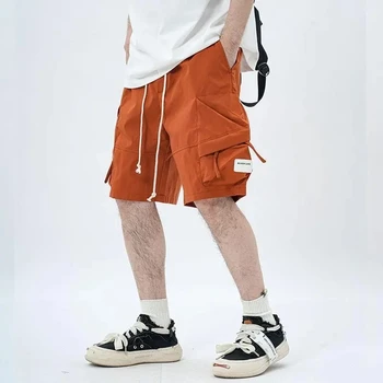 Carga Shorts Homens de Verão de Moda de Nova Largas e Retas Calções Desportivos Homem-jogo Casual Calças Americana High Street Roupas masculinas