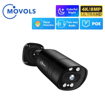 Movols 4MP/Vídeo 4K de Vigilância Segurança Câmera POE para XMEYE Sistema de Suporte Onvif