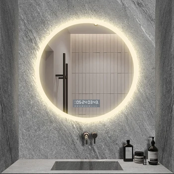 Anti-Nevoeiro Espelho do Banheiro, Tela de Toque de casa de Banho rodada Espelho do Banheiro, Espelho Inteligente