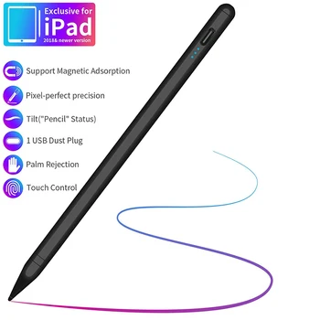 Caneta Stylus para iPad Apple Lápis com a Rejeição da Palma da mão de Inclinação Sensível Ativo Digital Lápis para iPad 6 7 8 9 10 iPad Mini Pro Ar