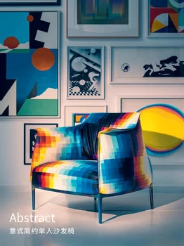 Minimalista de lazer sofá cadeira de luz moderna sala de estar luxuosa cadeira de designer única cadeira