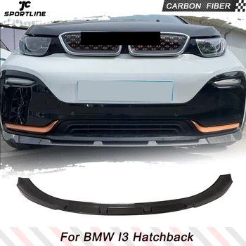 Carro pára-choque Dianteiro Lip Spoiler para BMW i3 I01 Hatchback I3 2018 - 2020 Fibra de Carbono pára-choque Dianteiro Lábio Queixo Spoiler Corpo Kits